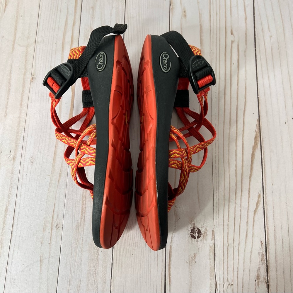 Chaco rainbow orange toe loop active sports waterproof outdoor river sandals - Picture 5 of 12